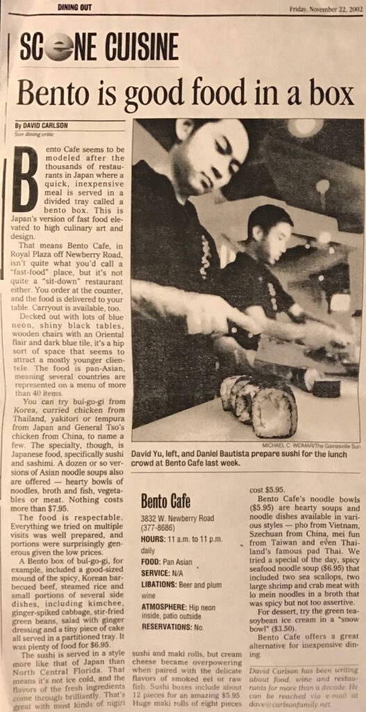 Bento Gainesville Sun